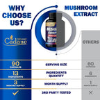 Organic Cadane Mushroom Complex 13-in-1 - 90 Vegetarian Capsules - image 4