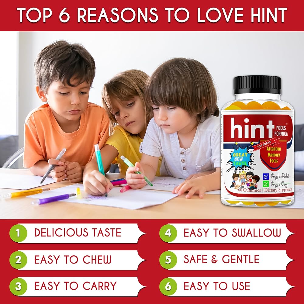 Hint Omega 3 6 9 Gummies for Kids & Teens Brain Support - 60 Gummies - image 3