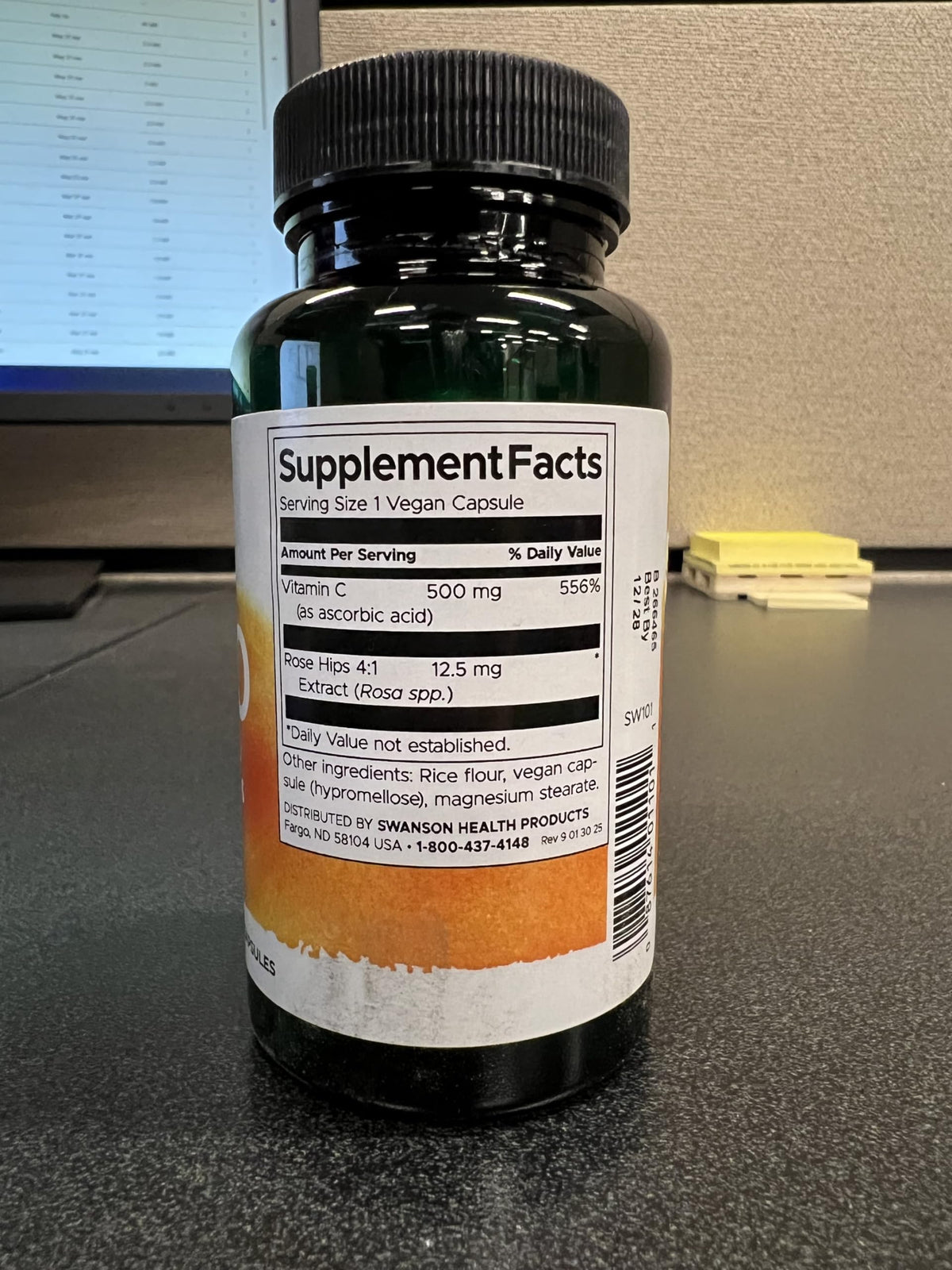Swanson Vitamin C with Rose Hips Immune Support 500 mg - 100 Capsules - image 8