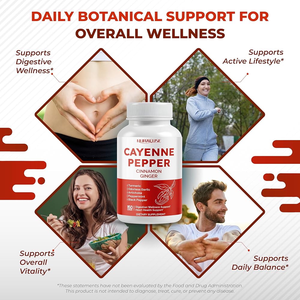 NuraFuse Cayenne Pepper 8-in-1 Complex for Digestive Wellness - 150 Capsules - image 5