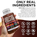 NEW AGE Lions Mane Mushroom Supplement with Turkey Tail Reishi