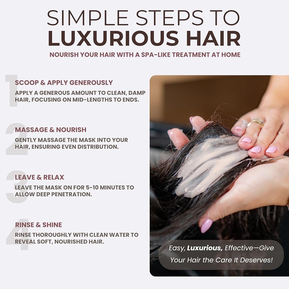 LUXURY TREND Deep Conditioning Hair Mask for Dry, Damaged Hair - 10 oz - image 6