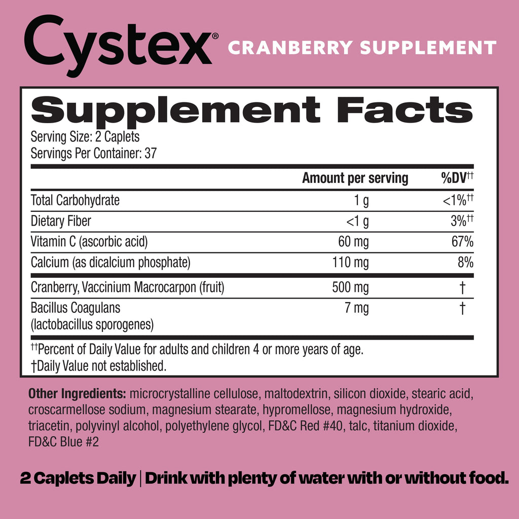 Cystex Cranberry Urinary Health Supplement - 75 Caplets - image 7