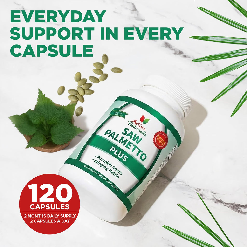 Activa Naturals Saw Palmetto DHT Blocker for Men - 120 Capsules - image 4