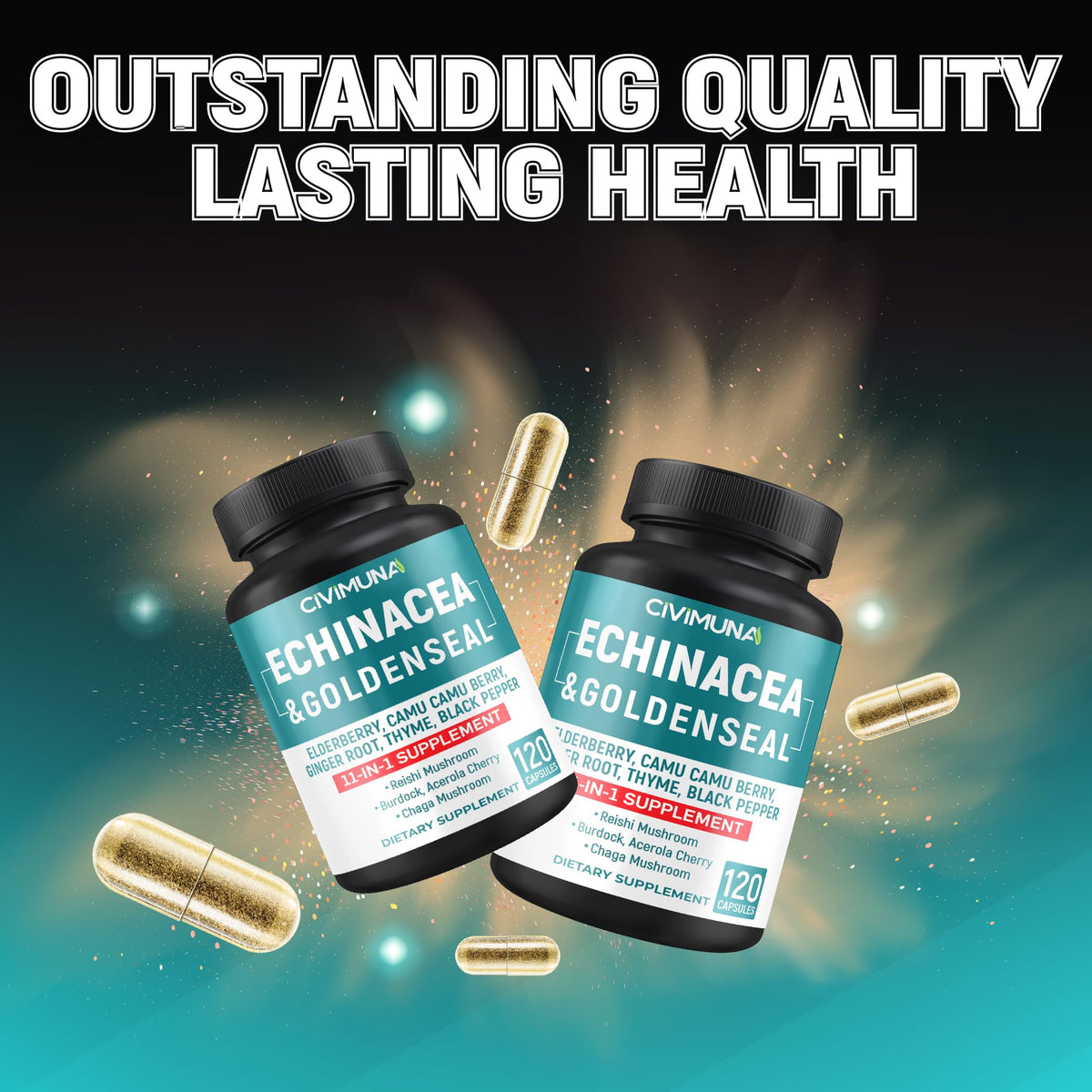 CIVIMUNA Echinacea Extract Capsules - 120 Capsules - image 7