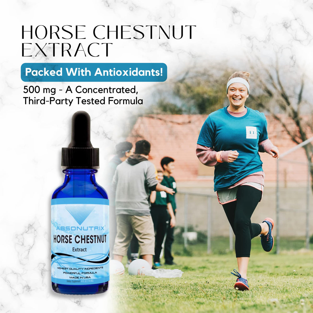 Absonutrix Horse Chestnut Extract 550 mg - 200 Servings - image 7