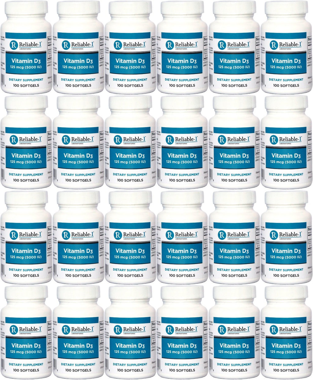 Reliable-1 Laboratories Vitamin D3 5000 IU - 2400 Softgels