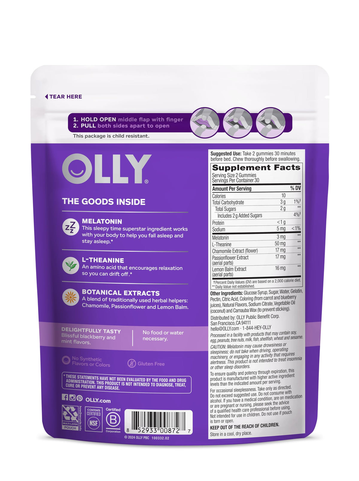 OLLY Sleep Support Gummy with Melatonin & L-Theanine - 60 Count - image 9