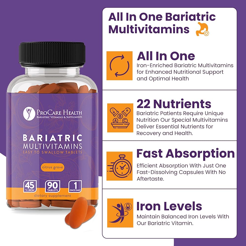 ProCare Health Bariatric Multivitamin with Iron 45mg (Easy to Swallow