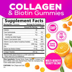 Nature's Nutrition Collagen Gummies - 2500mcg Biotin - Complete