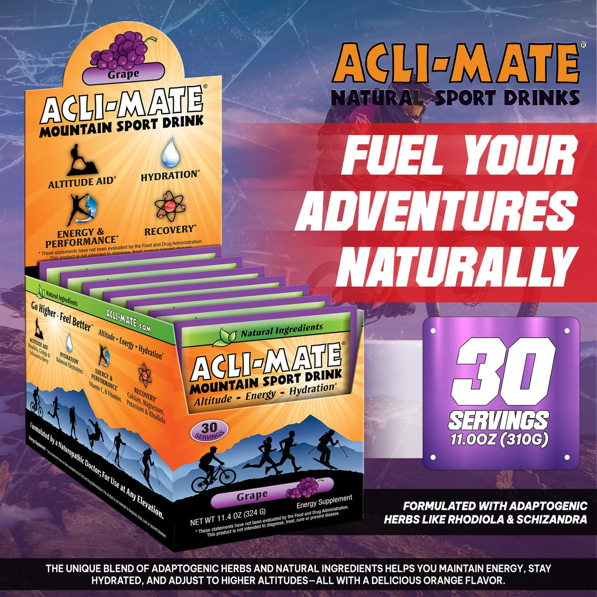 Acli-Mate High Altitude Acclimatization Electrolyte Powder (30 CT)