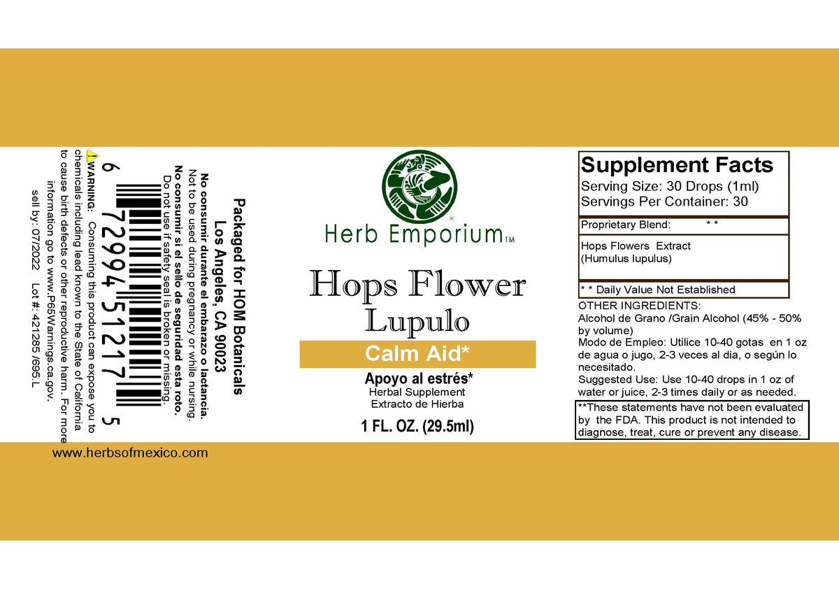 Herb Emporium Hops Flower Extract Stress Support - 1 Fl Oz - image 2