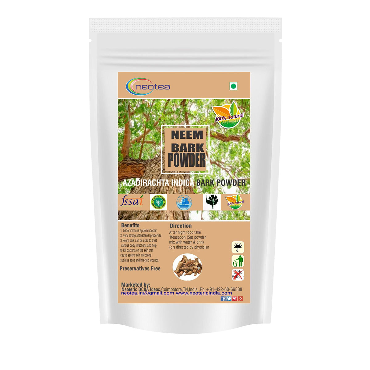 Neotea Neem Bark Powder - 300g