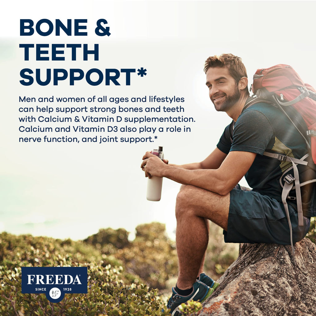 FREEDA Calcium 600mg with Vitamin D3 400 IU - 100 Tablets - image 9