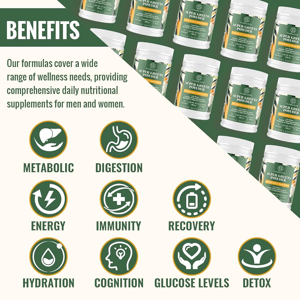 Sundhedsliv Super Greens Powder with Shilajit & Adaptogens - 30 Servings - image 4