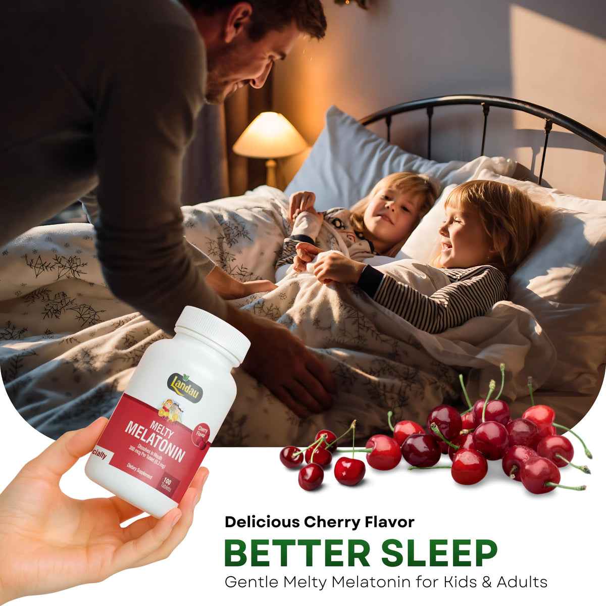 Landau Melatonin 0.3mg Meltaway Tablets for Sleep - 100 Tablets - image 3