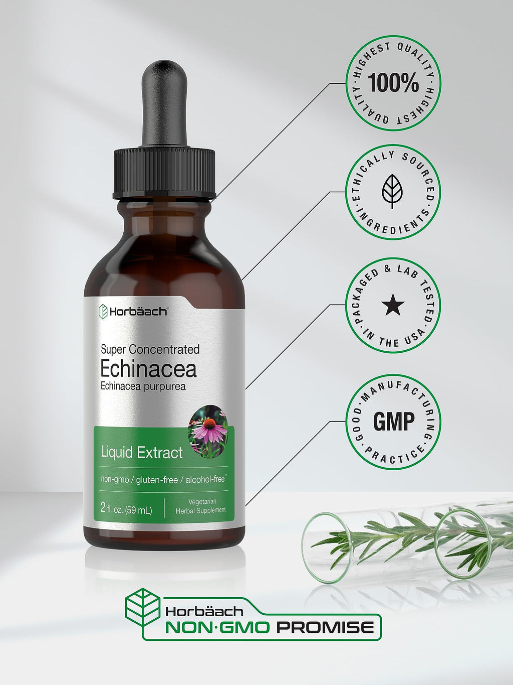 Horbäach Echinacea Drops Herb Tincture - 2 fl oz - image 6