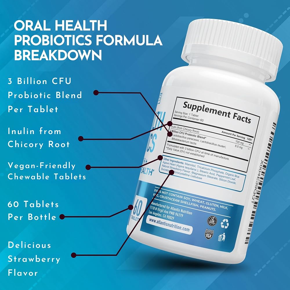 Atlantis Nutrition Oral Probiotics Chewable Tablet - 60 Tablets - image 8