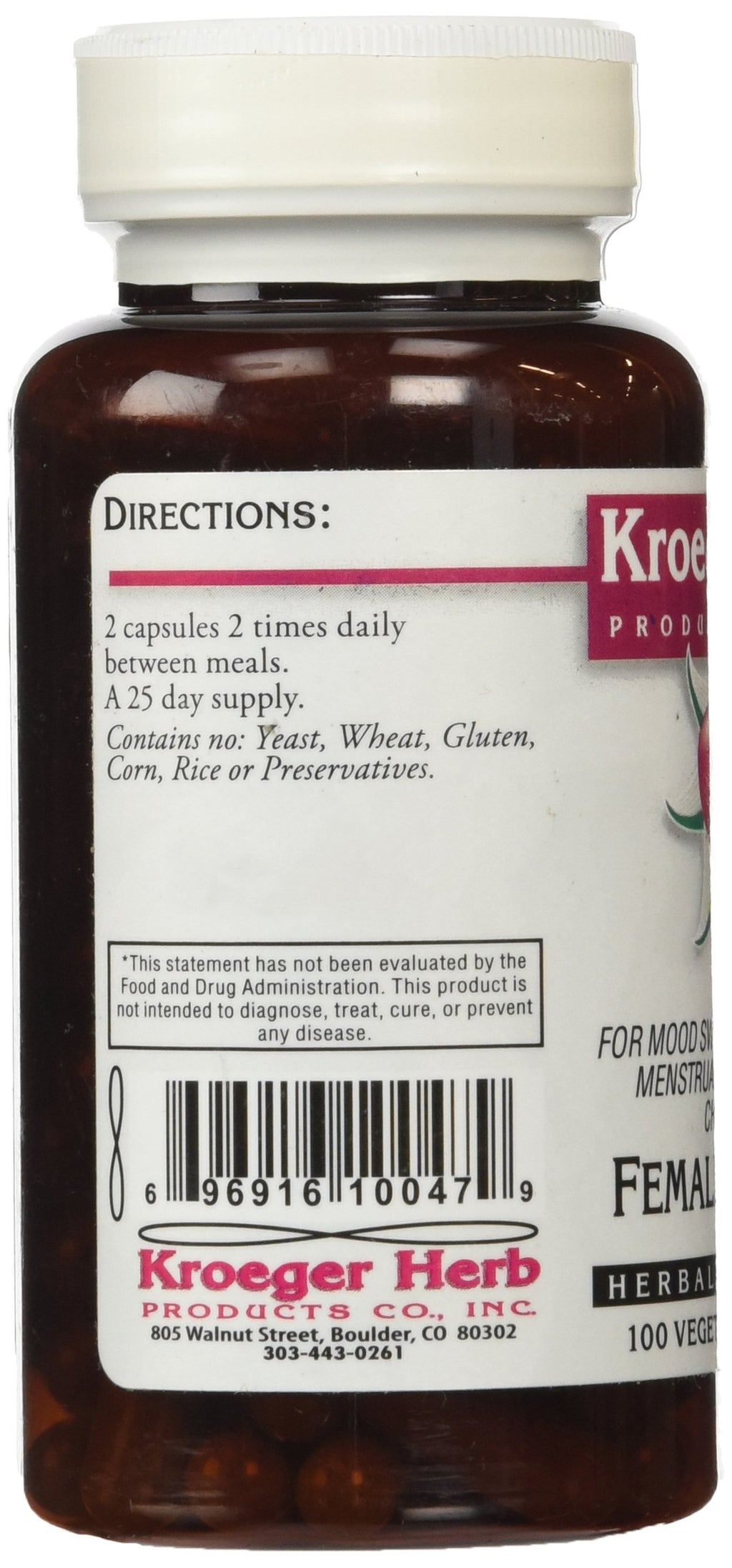 Kroeger Herb Female Balance Capsules - 100 Count - image 4