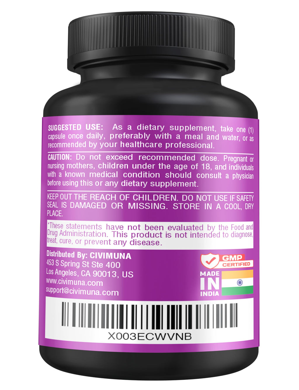 CIVIMUNA Licorice Capsules with Turmeric & Ginger - 90 Count - image 3