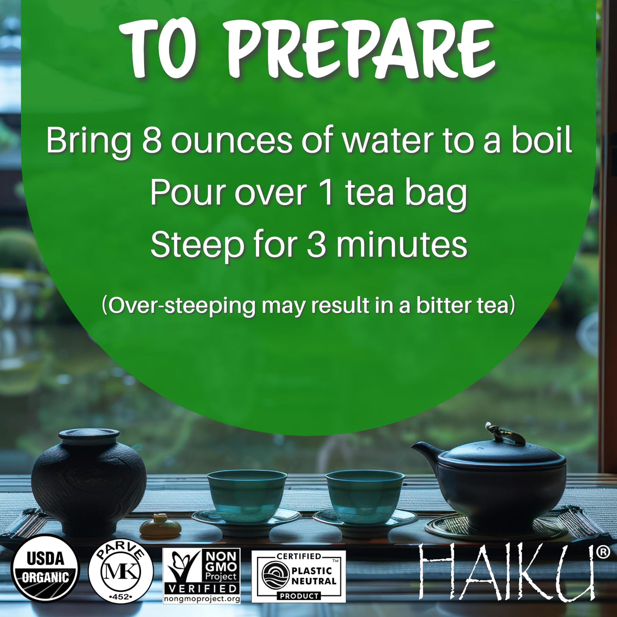 Haiku Organic Sencha Green Tea - 16 Teabags - image 5