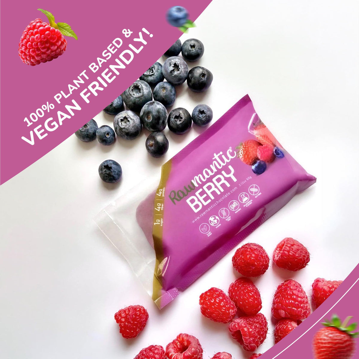 Rawmantic Berry Energy Bar Mixed Berries - 12 Mini Bars - image 4