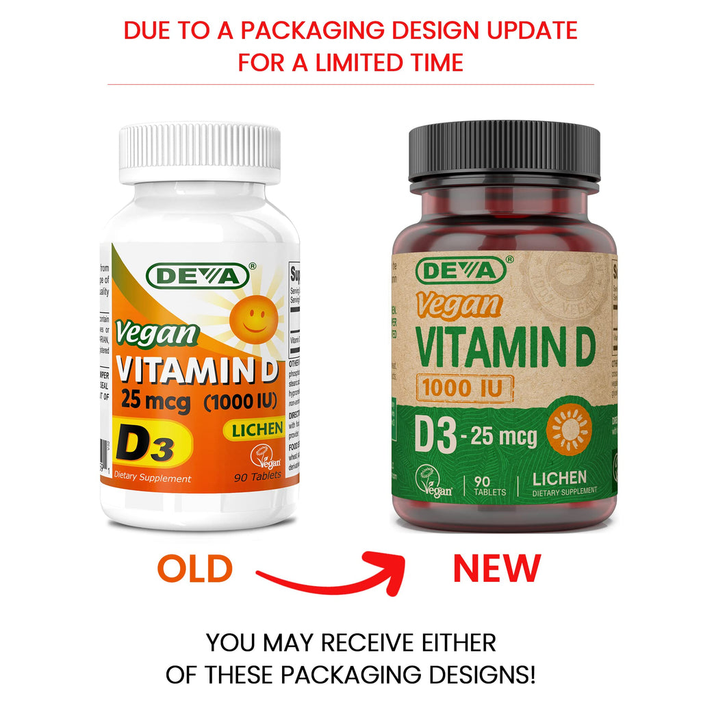 DEVA Vegan Vitamin D3 1000 IU Supplement - 90 Tablets - image 2