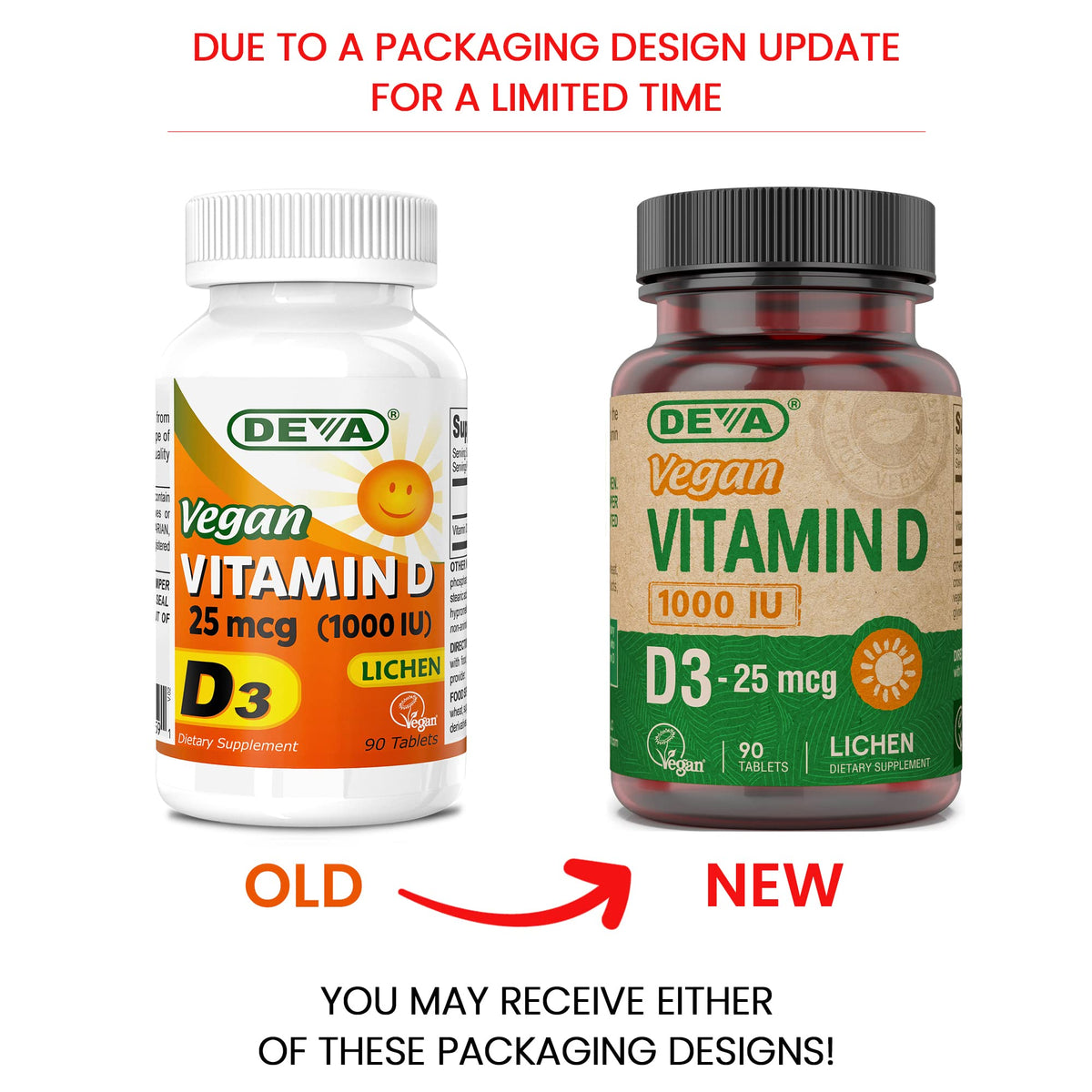 DEVA Vegan Vitamin D3 1000 IU Supplement - 90 Tablets - image 2