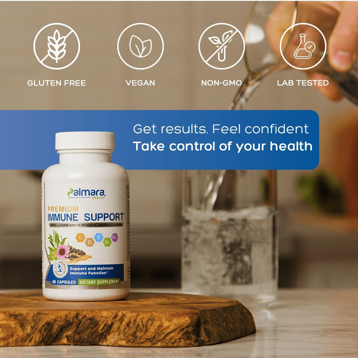 Palmara Health Premium Immune Support Supplement - 60 Capsules - image 3