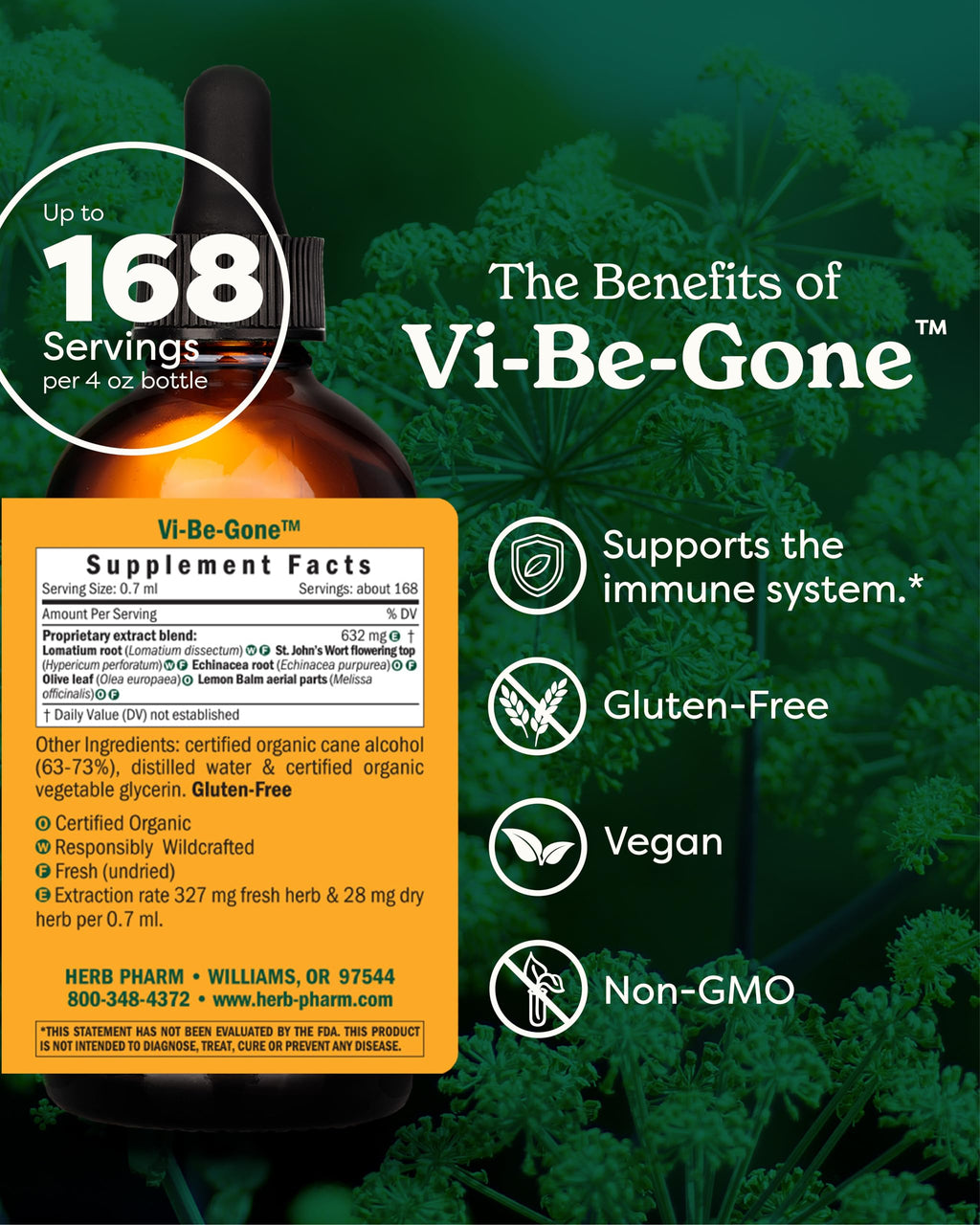 Herb Pharm Vi-Be-Gone Liquid Herbal Formula Immune Support - 4 Fl Oz - image 2