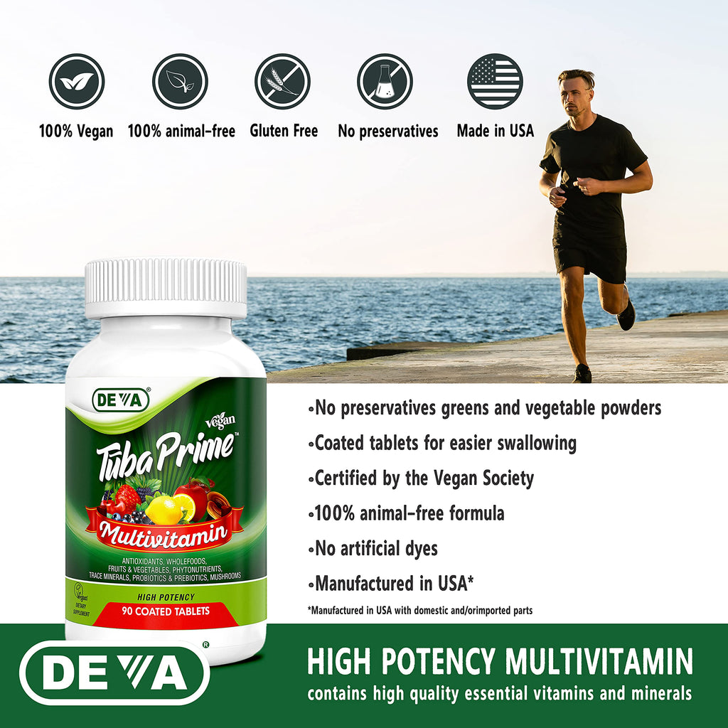 DEVA Tuba Prime Vegan Multivitamin with Iron