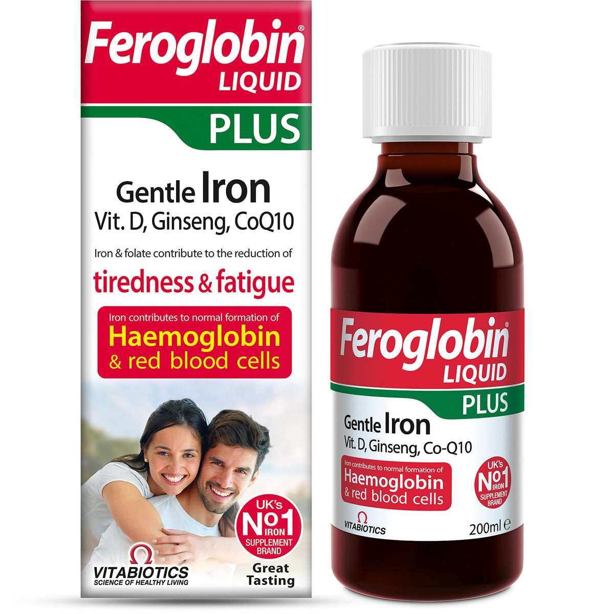 Feroglobin Plus Liquid Iron with Vitamin D and Co-Q10 - 200ml
