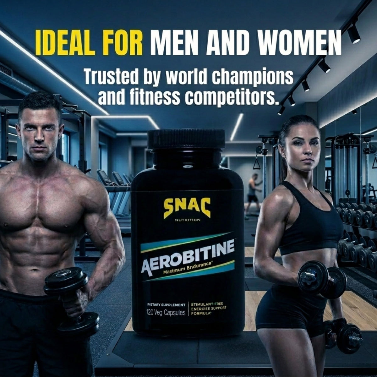 SNAC Aerobitine Pre-Workout Supplement for Endurance - 120 Vegetarian Capsules - image 6