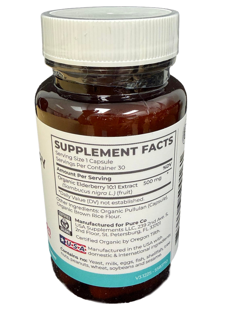 PURE CO Organic Elderberry 500mg Extract Capsules - 30 Count - image 7