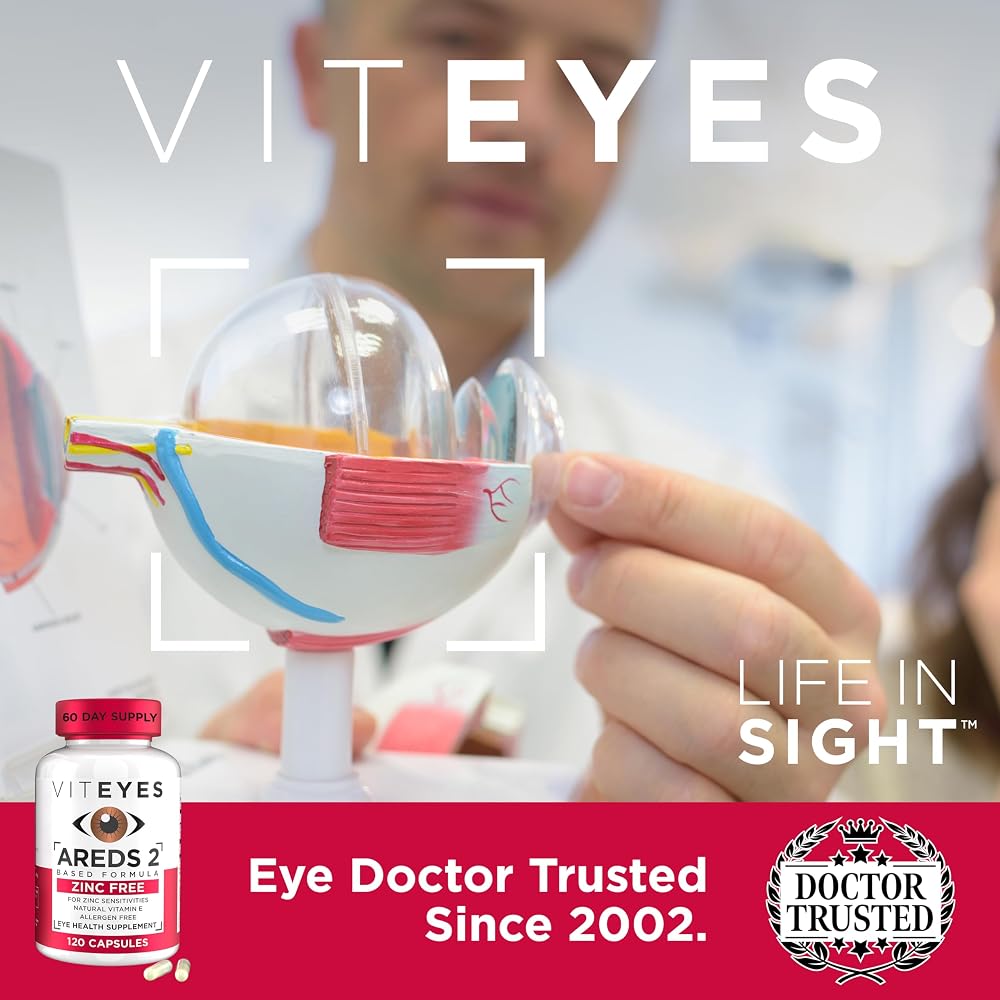 Viteyes AREDS 2 Zinc Free Macular Support - 120 Capsules - image 7