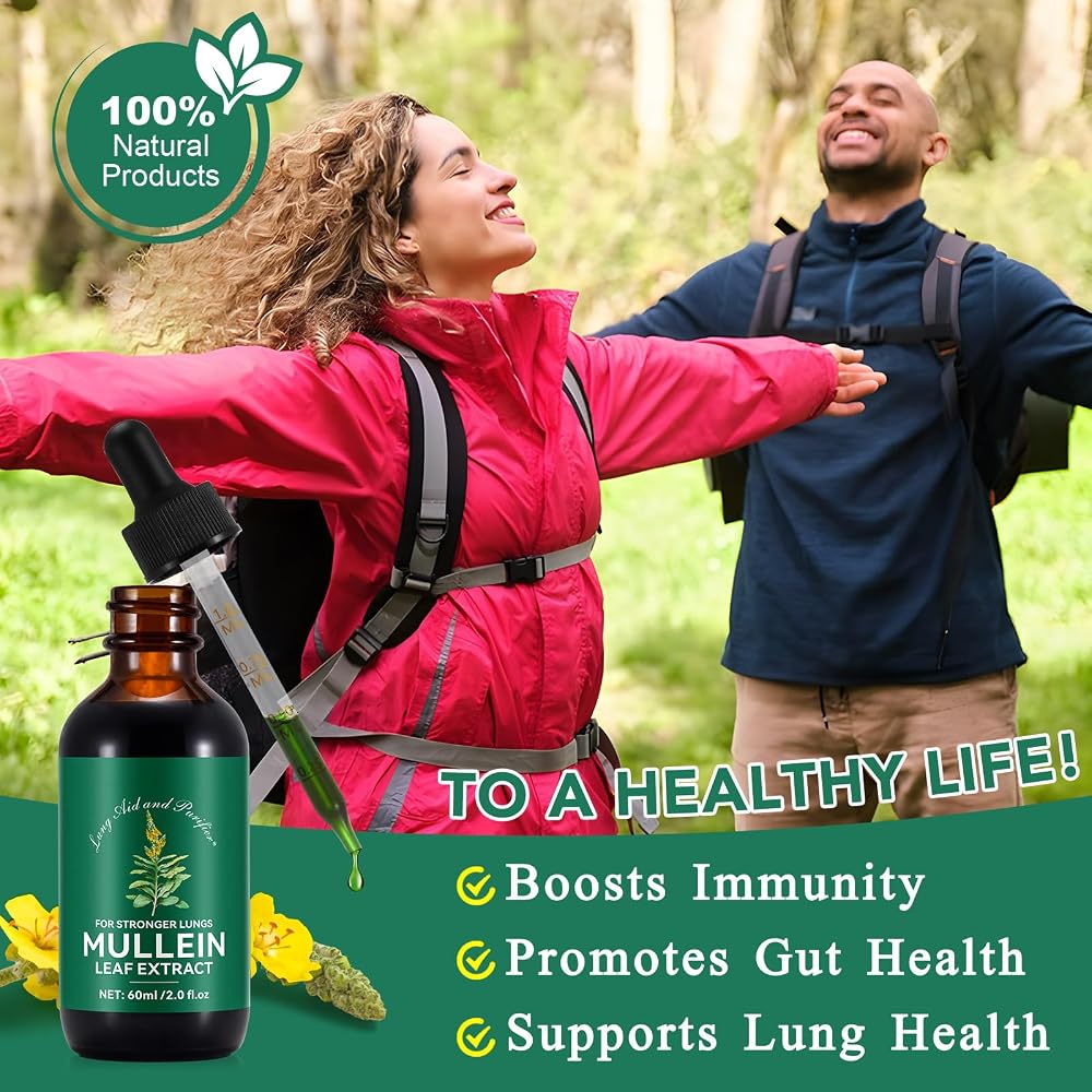 FUKEVY Mullein Leaf Extract Drops Organic Liquid - 2 Fl Oz - image 3