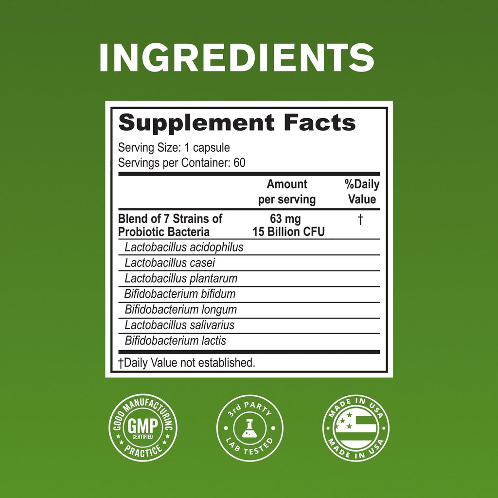 NaturalSlim Good Flora Probiotics for Women and Men - 60 Capsules - image 7