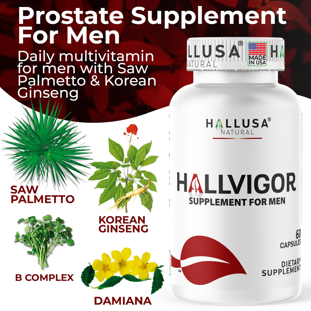 "N/A" Hallusa Hallvigor Prostate Health Men's Multivitamin - 60 Capsules - image 2