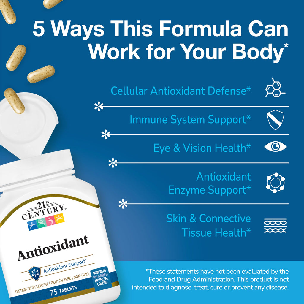 21st Century ACE Antioxidant Tablets with Selenium & Zinc - 75 Tablets - image 3