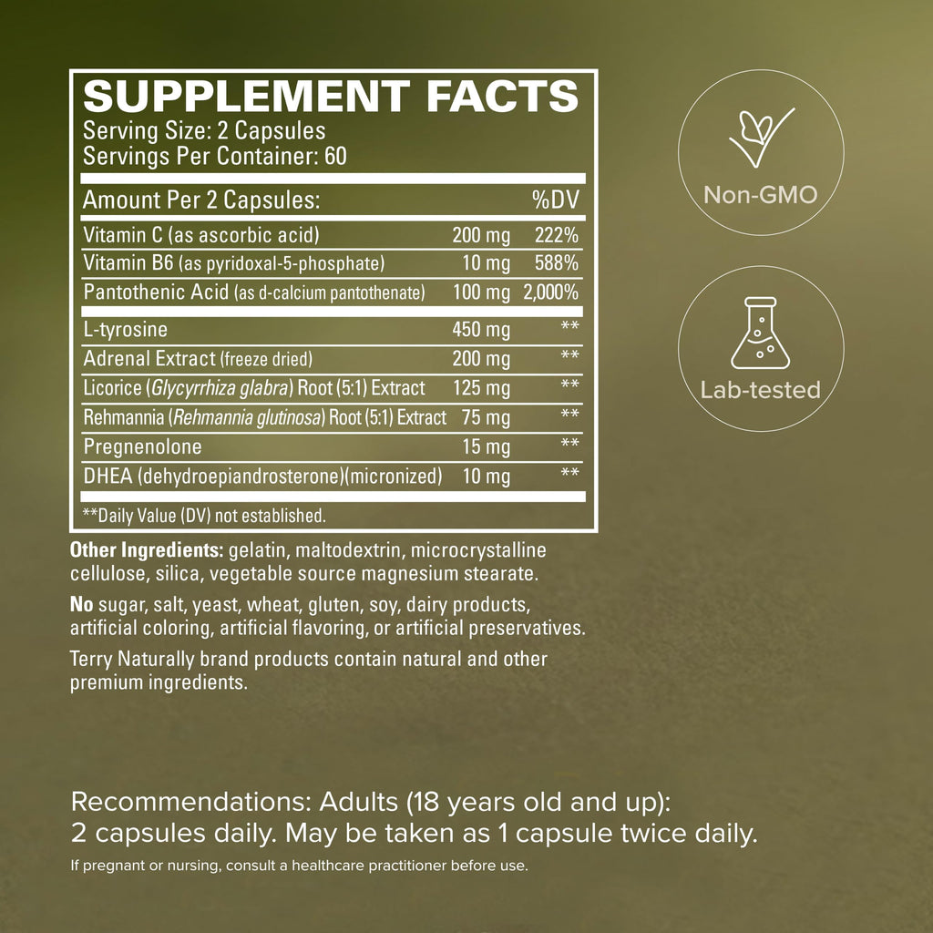 Terry Naturally Adrenaplex Maximum Adrenal Support - 120 Capsules - image 5