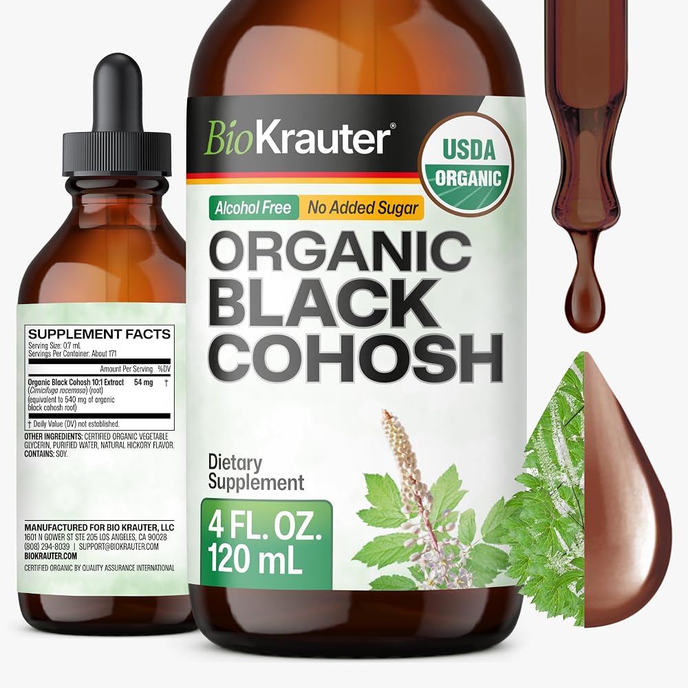 BIO KRAUTER Black Cohosh for Perimenopause & Menopause Support - 4 Fl Oz