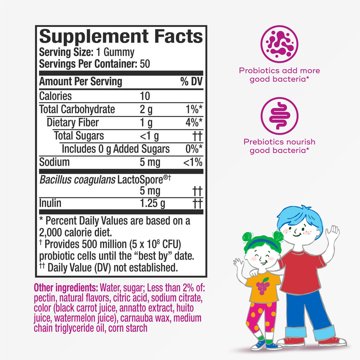 Align Kids Probiotic Gummies Prebiotic + Probiotic - 50 Gummies - image 4