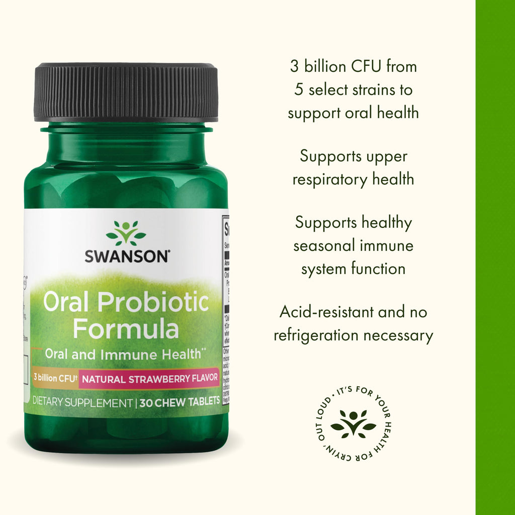 Swanson Oral Probiotic Formula BLIS K12 Strawberry - 30 Tablets - image 4