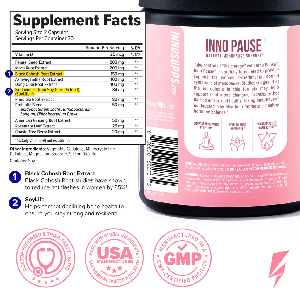 InnoSupps Inno Pause Menopause Support Capsules - 60 Capsules - image 5