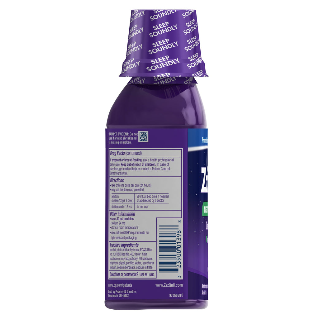 Vicks ZzzQuil Nighttime Sleep-Aid Liquid Warming Berry - 12 Fl Oz - image 10