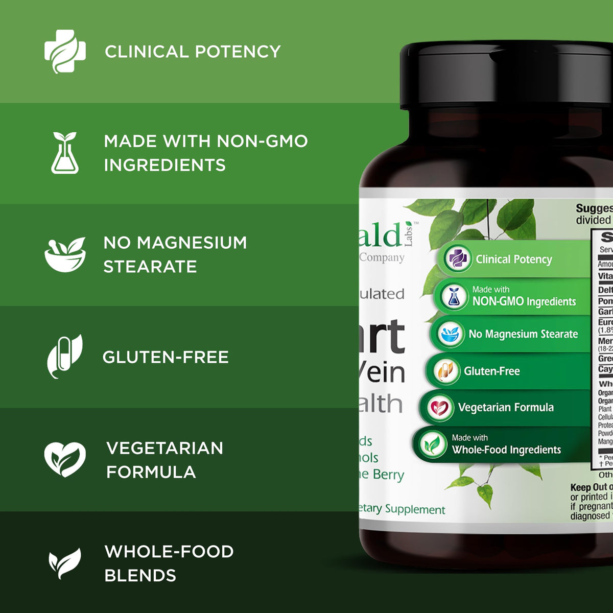 Emerald Laboratories Heart, Artery & Vein Health - 90 Capsules - image 4