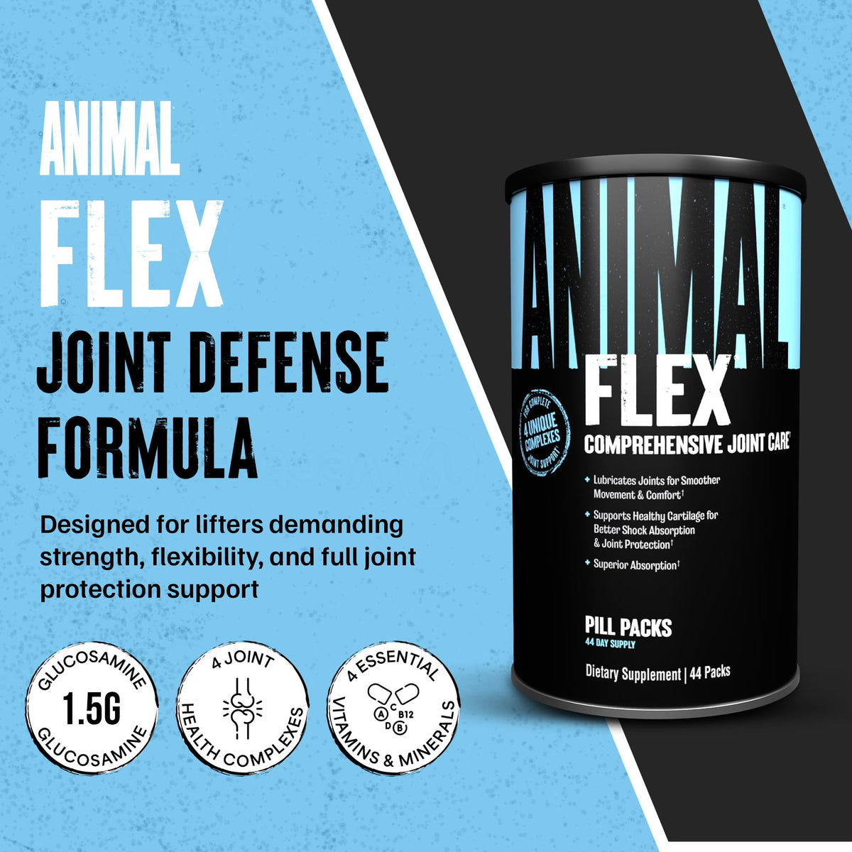 Animal Flex Joint Supplement for Defense, Repair, Rebuild - 44 Packs - image 2