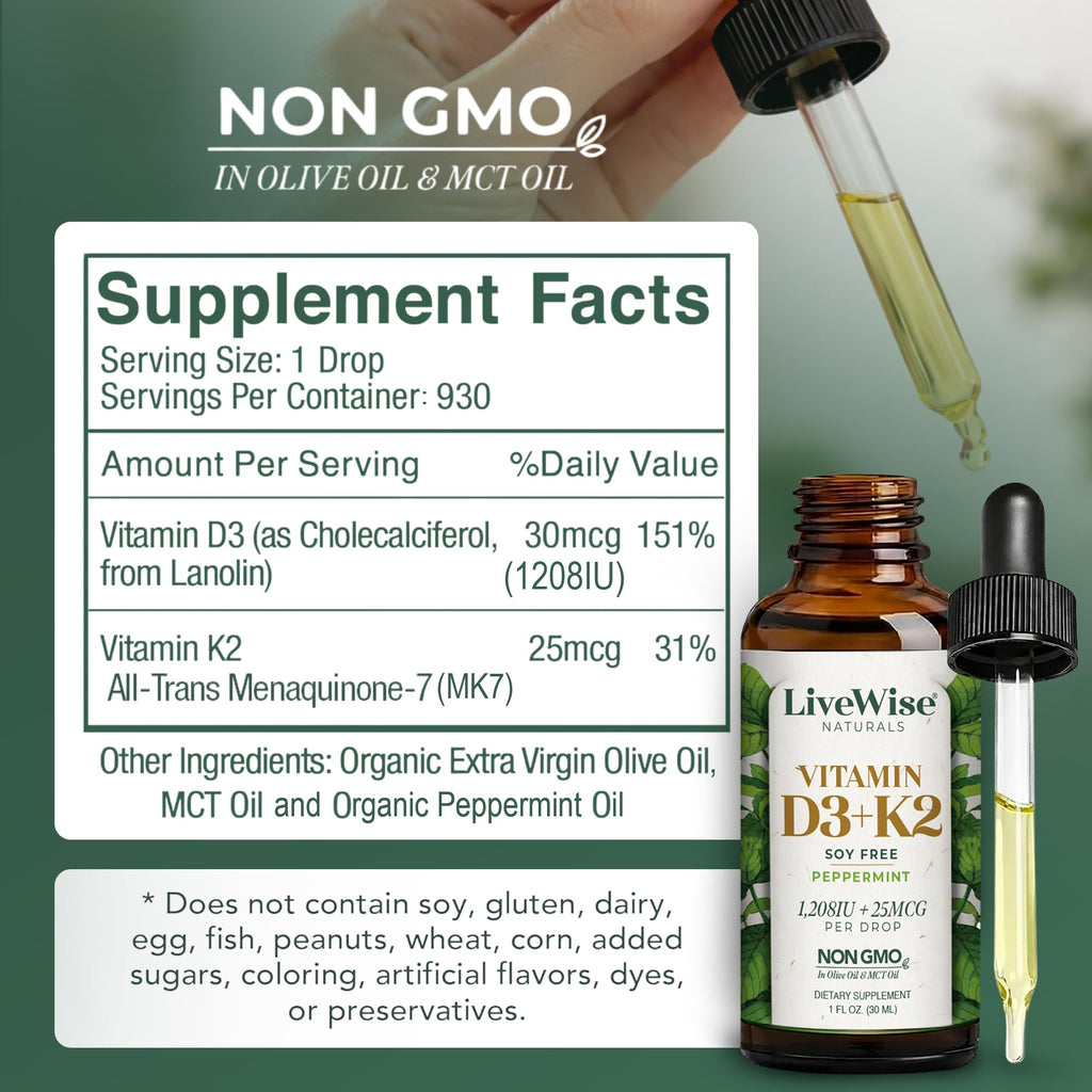Live Wise Naturals Vitamin D3+K2