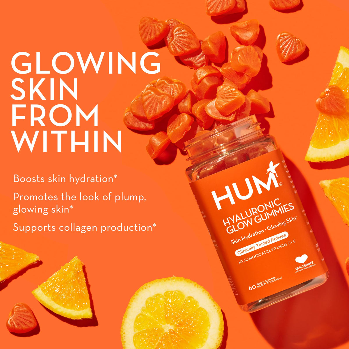 HUM Hyaluronic Glow Gummies with Vitamin C - 60 Count - image 5