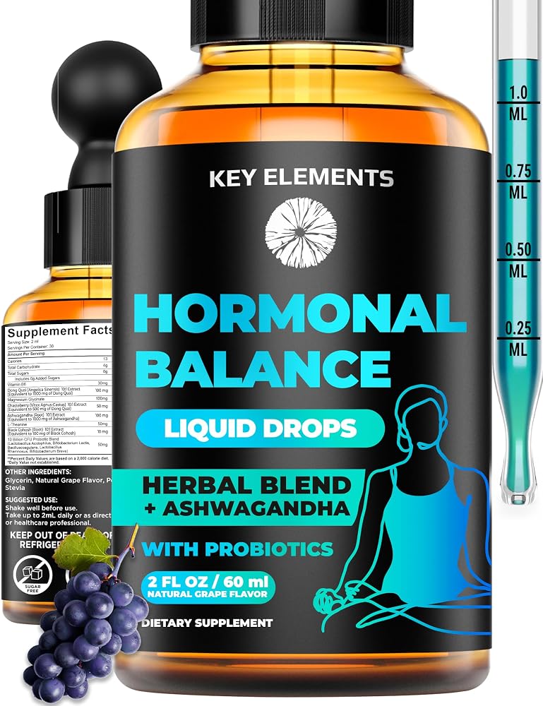 KEY ELEMENTS Hormone Balance Liquid Drops for Women - 2 Fl Oz